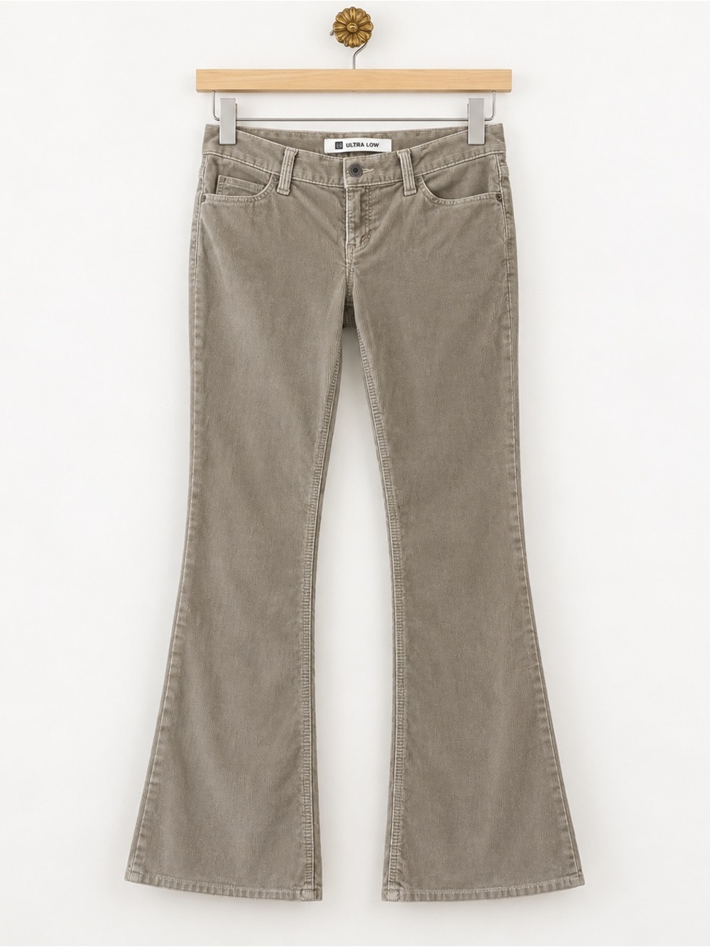 Gap Ultra Low Stretch Corduroy Flare Pants Taupe Size 6